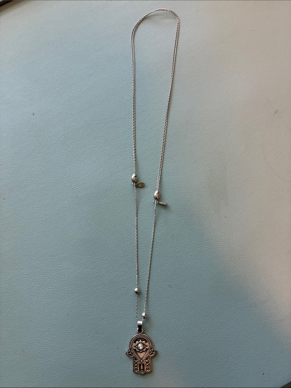 Alex and Ani Silver Hamsa Hand Pendant Necklace